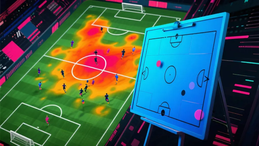 世界杯决赛战术板与球员跑动热区的抽象视觉